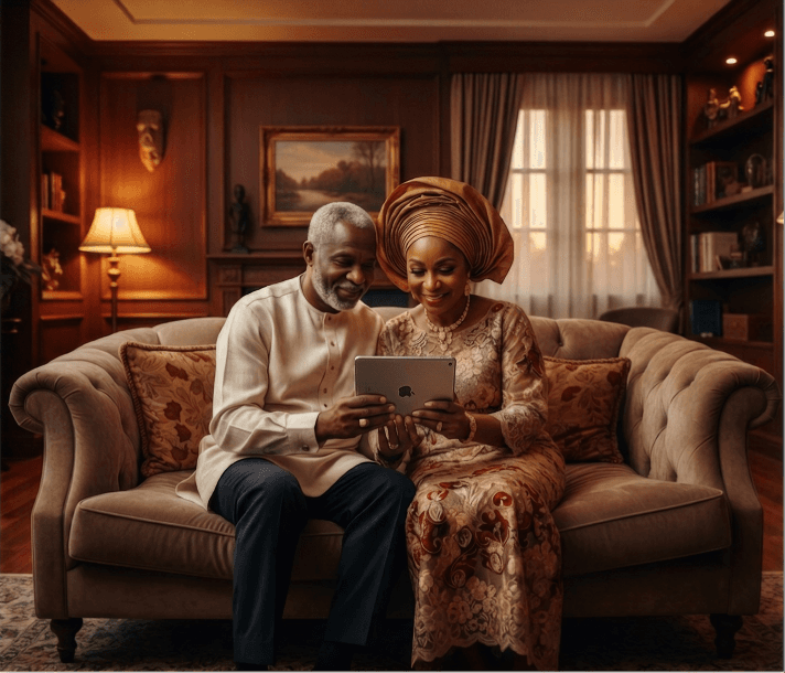 Delta State pensioners reviewing their account together